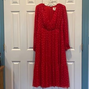 Size 12 Kate spade - red with pink hearts